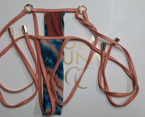 Lazulie · Sexy Bikini · Mineral Blue, Gold Brown bikini - lolaluna.com