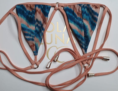 Lazulie · Sexy Bikini · Mineral Blue, Gold Brown bikini - lolaluna.com