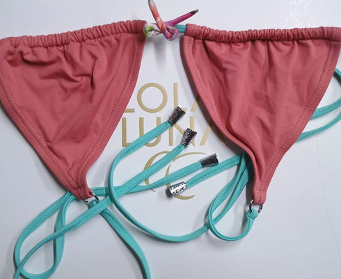Opale · Thong Bikini · Abstract Pastel bikini - lolaluna.com