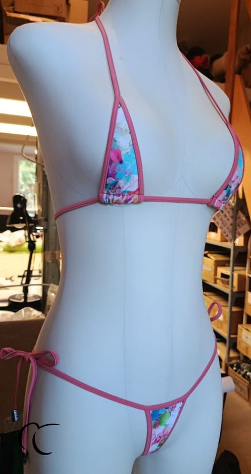 Opale · Micro Bikini · Pink Floral Aura Bikini - lolaluna.com