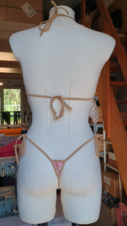Selenie · Micro Bikini · Pink, White & Beige bikini - Lola Luna Lingerie