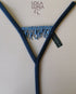 Sapphire Gift Set / Ondine open Thong + Necklace in a Lovely Case Open G-string - lolaluna.com