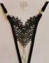 Bonnie set black WITH garterbelt lingerie set - lolaluna.com