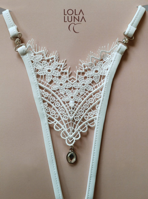 Bonnie set white lingerie set - lolaluna.com