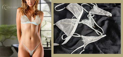 Bonnie set white lingerie set - lolaluna.com