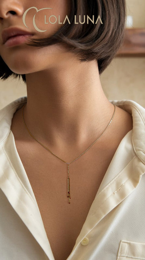 Romelie Gift Set / Open Thong + Necklace in a Lovely Case open string - lolaluna.com