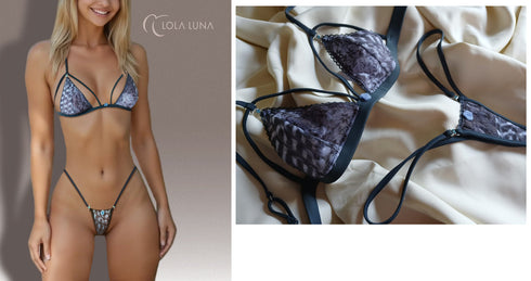 Greta set + micro or open thong lingerie set - lolaluna.com