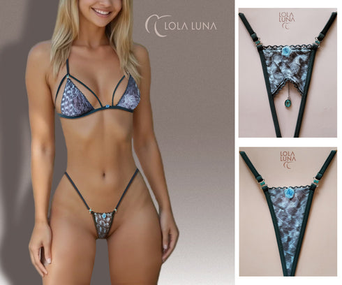 Greta set + micro or open thong lingerie set - lolaluna.com