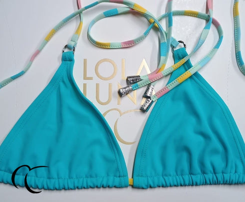 Rainbow · Brazilian Bikini · Turquoize Breeze Bikini - lolaluna.com