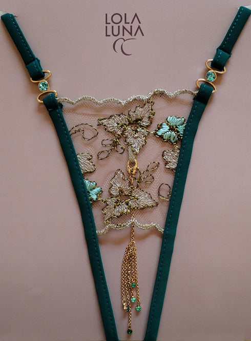 Jade open thong Open G-string - lolaluna.com