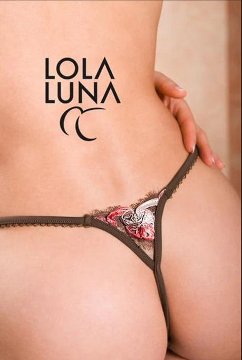 Monte Carlo Gift Set / Open Thong + Necklace in a Lovely Case open string - lolaluna.com