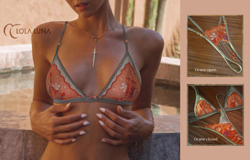Orane set with triangle bra lingerie set - lolaluna.com