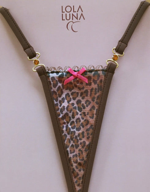 Panther set bra + thong lingerie set - lolaluna.com