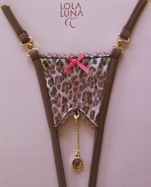 Panther open thong Open G-string - lolaluna.com
