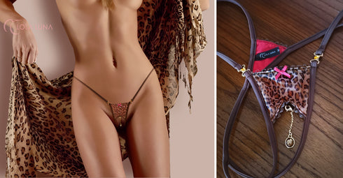 Panther open thong Open G-string - lolaluna.com