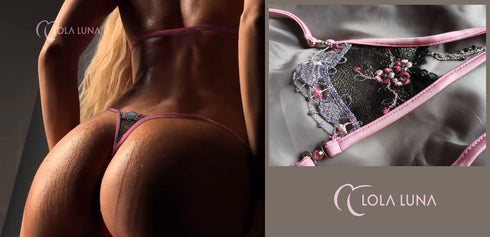 Rose open Open G-string - lolaluna.com