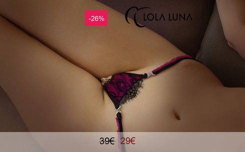 Scarlett fuchsya Open string Open G-string - lolaluna.com