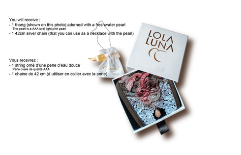 Open thong + pearl Open G-string - lolaluna.com