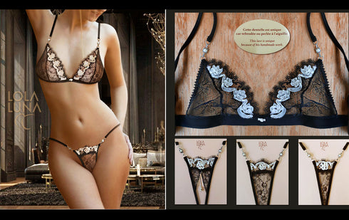 Belize black set lingerie set - lolaluna.com