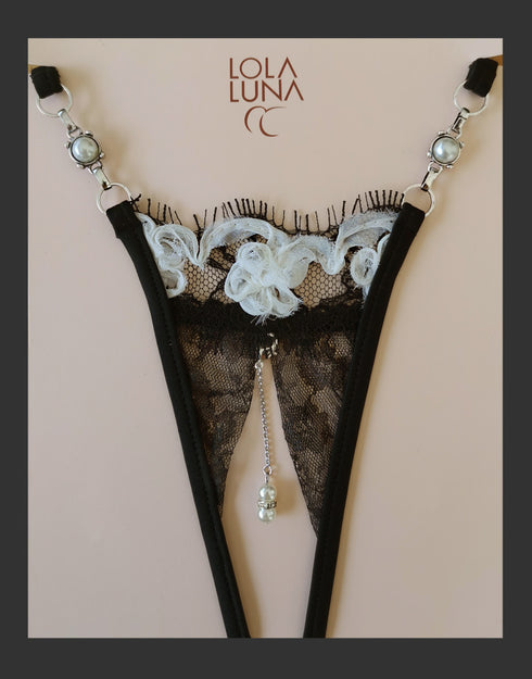 Belize black Open string Open G-string - lolaluna.com