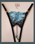 Celeste half cup Set: Unique Embroidery & Divine Modularity lingerie set - lolaluna.com