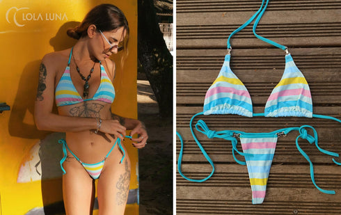 Bikini Rainbow string bikini string - lolaluna.com