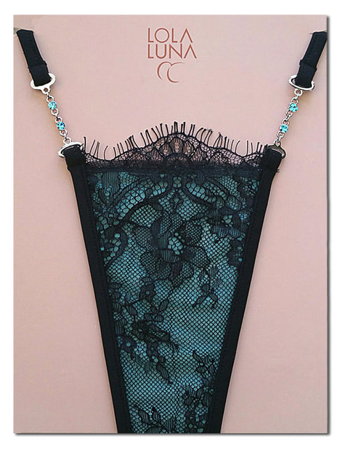 Scarlett set blue closed lingerie set - lolaluna.com